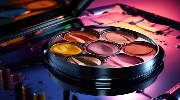 A colorful display of the new makeup collection by mac cosmetics