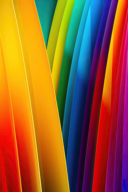 Foto un display colorato di carta realizzato dall'artista.