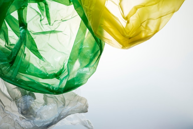 colorful disposable plastic waste