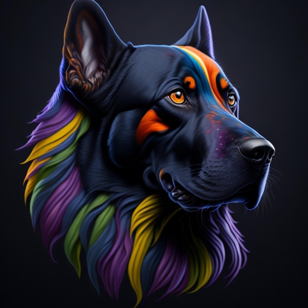 colorful dog