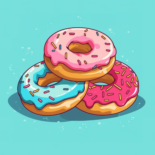 Colorful donut illustration