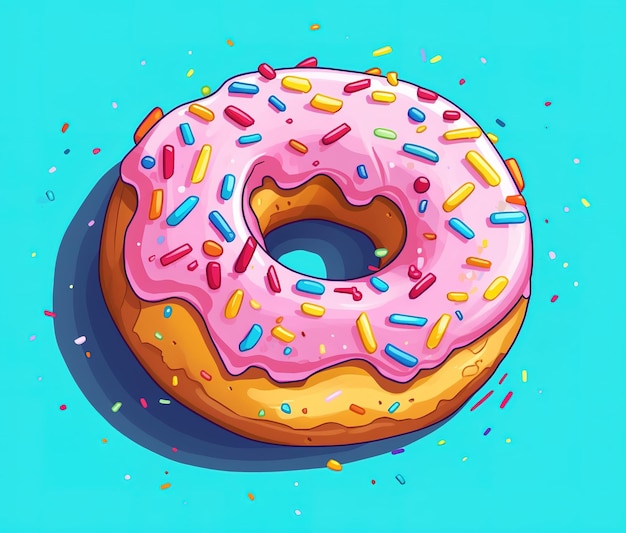 Colorful donut illustration