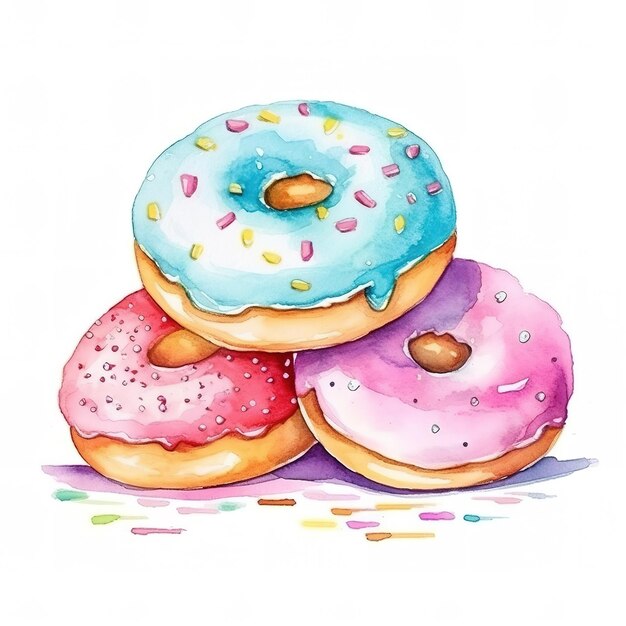 Colorful donut illustration