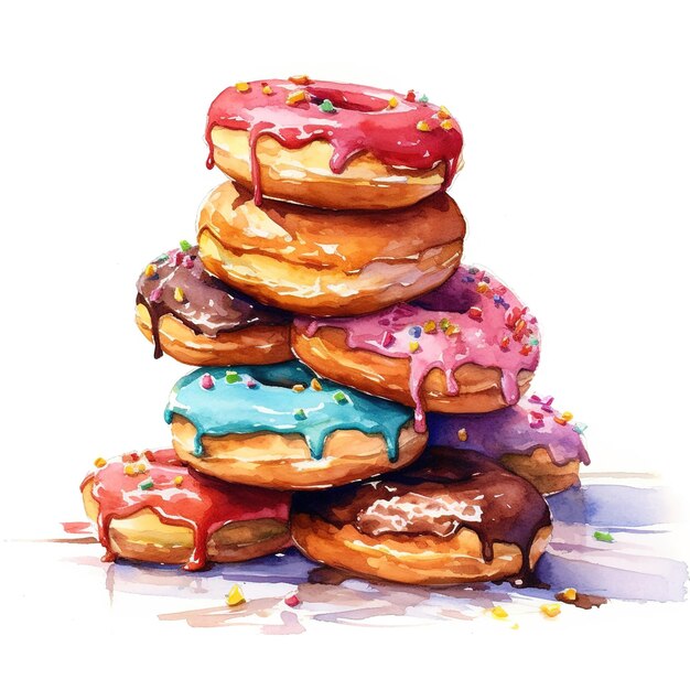 Colorful donut illustration