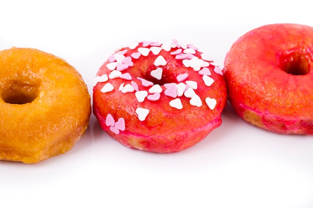 Colorful donut on a plate