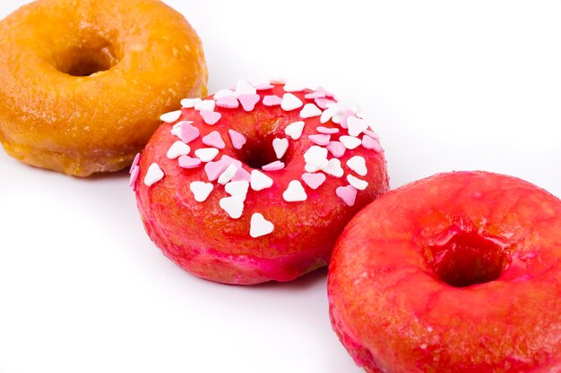 Colorful donut on a plate