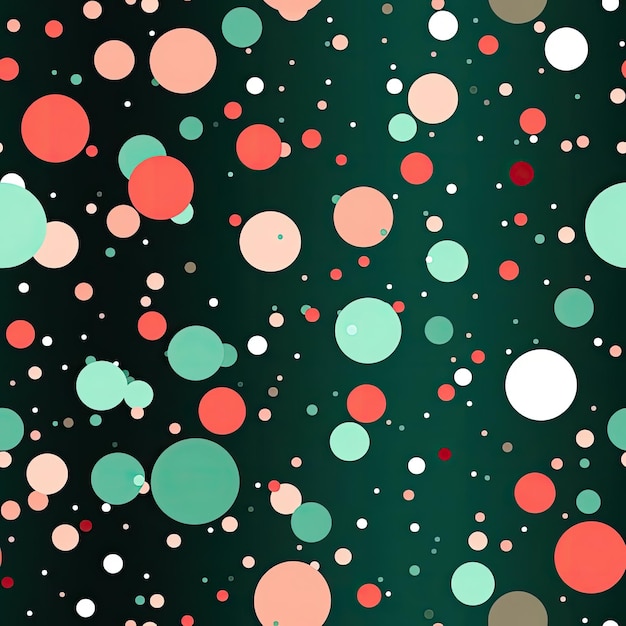 Colorful dots and circles in different sizes create a whimsical festive atmosphere tiled