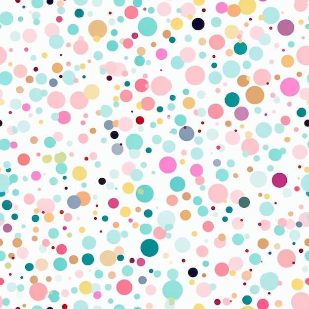 Colorful dots on a white background