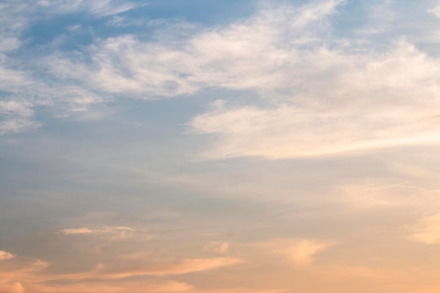 Photo colorful dramatic sky with cloud at sunset