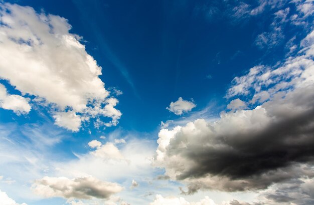 日没時の雲とカラフルな劇的な空。