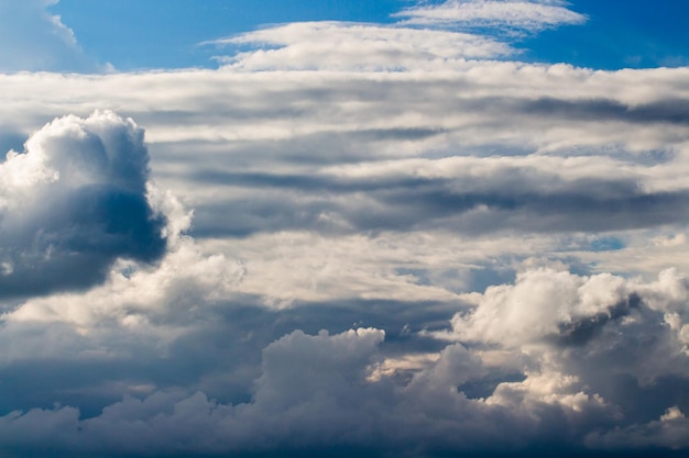 Colorful dramatic sky with cloud at sunset