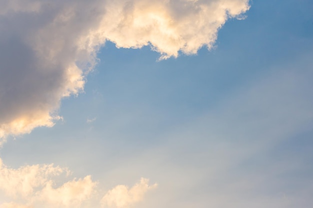 Colorful dramatic sky with cloud at sunset