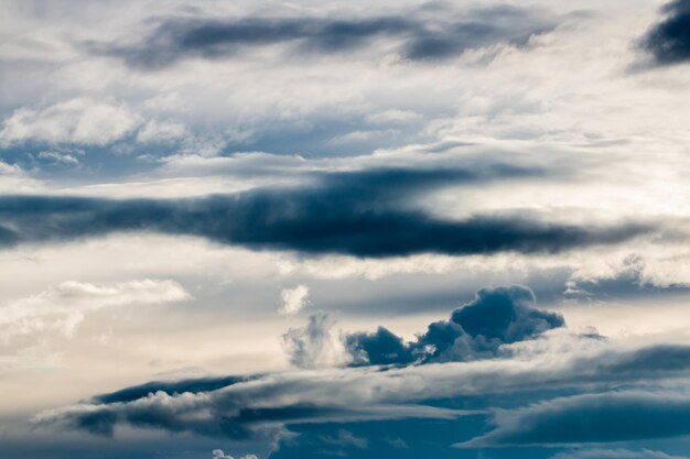 Colorful dramatic sky with cloud at sunset