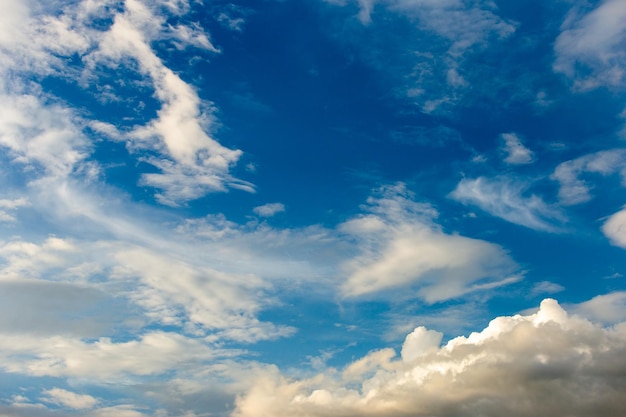 Colorful dramatic sky with cloud at sunset