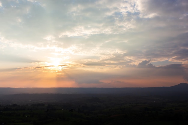 Colorful dramatic sky with cloud at sunsetbeautiful sky with clouds background