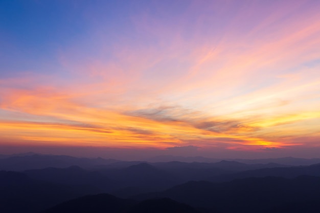 Colorful dramatic sky with cloud at sunsetbeautiful sky with clouds background