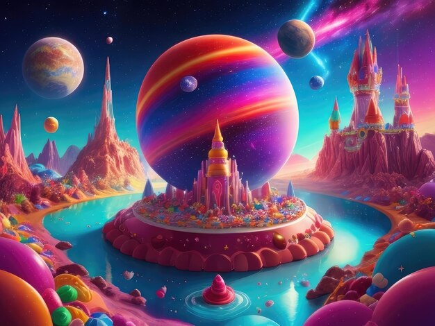 A colorful dream world