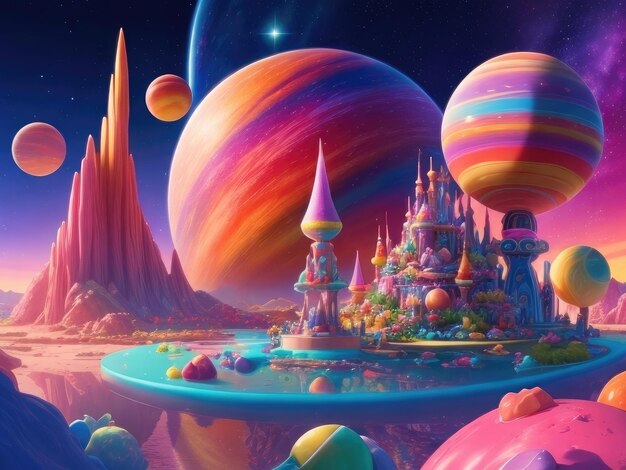 A colorful dream world