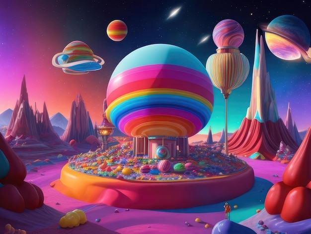 A colorful dream world