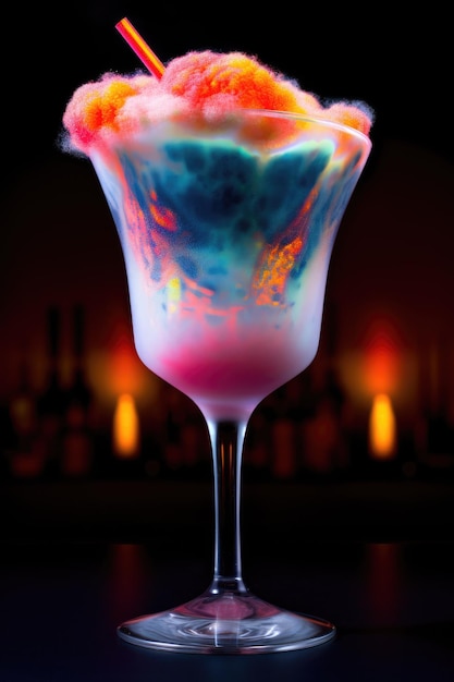 A colorful drink