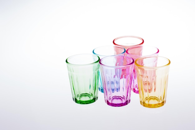 Photo colorful drinking glass