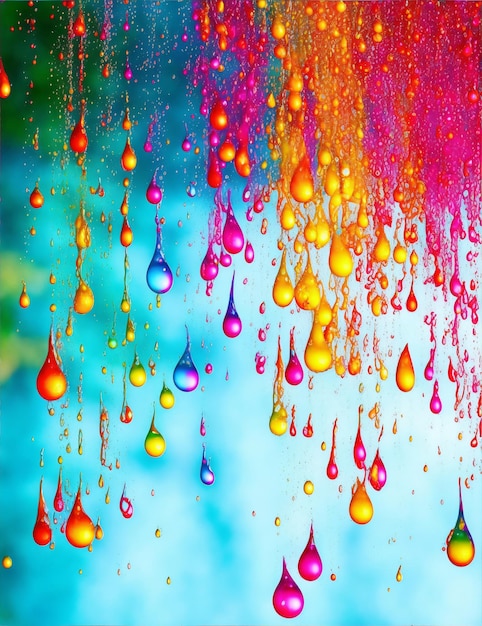 Colorful Drops Abstract