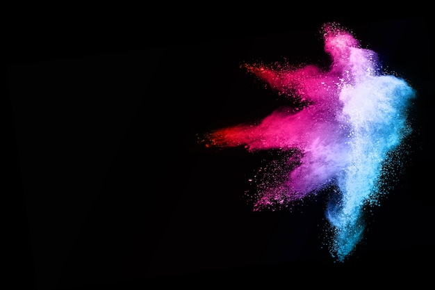 colorful dust explode. paint holi.