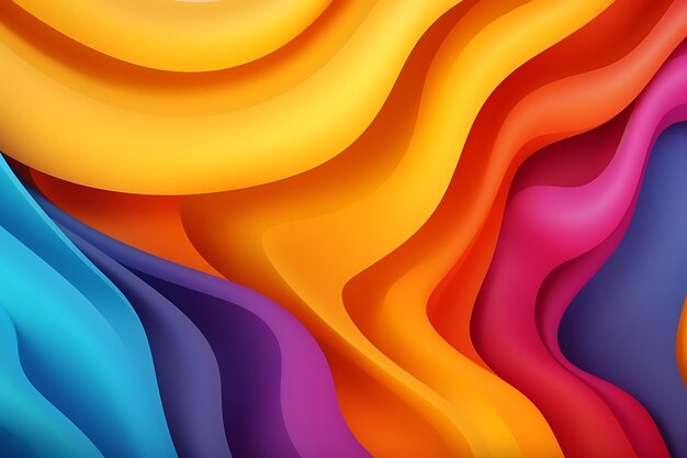Photo colorful dynamic fluid wave abstract background