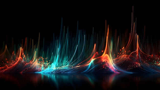 A colorful and dynamic image of a blue and orange light.