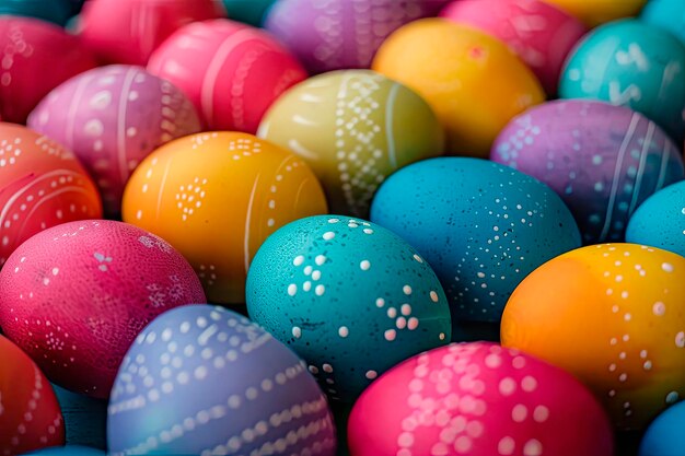 Photo colorful easter egg background