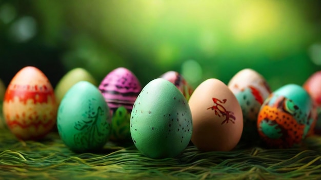 Colorful easter egg background