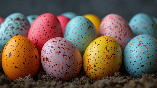 A colorful Easter egg background