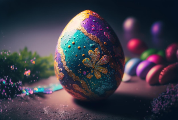 colorful easter egg , generative ai