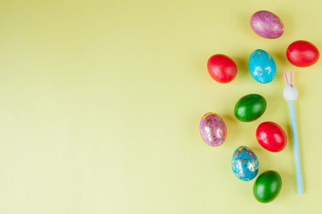 Colorful Easter egg side border