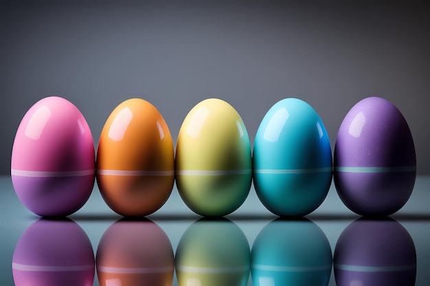 Colorful easter eggs background