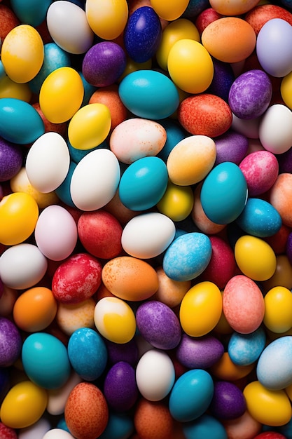 Photo colorful easter eggs background