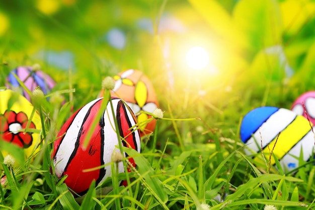 colorful Easter Eggs celebration Spring event background