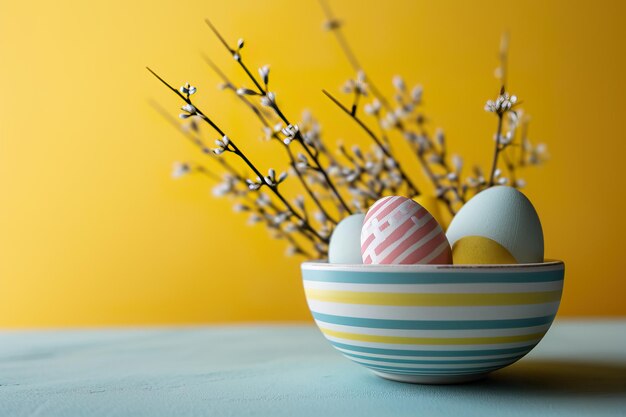 Foto collezione di decorazioni colorate per le uova di pasqua