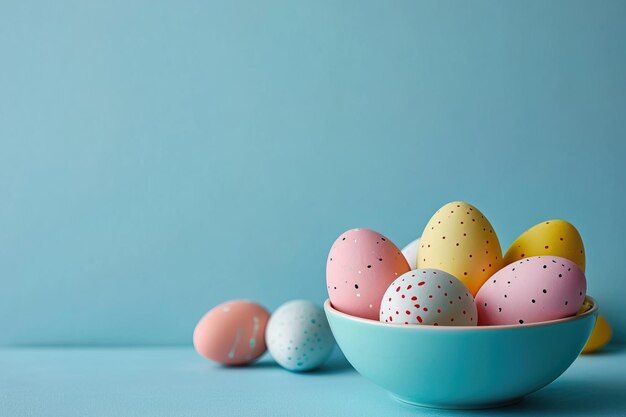 Photo colorful easter eggs decor collection