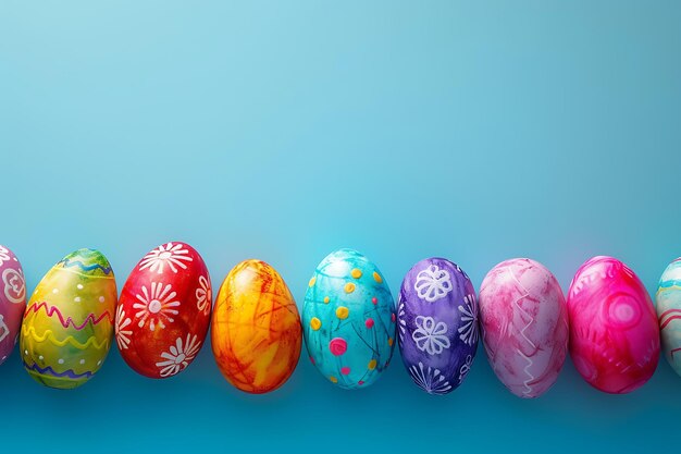 Colorful Easter eggs forming a festive mosaic