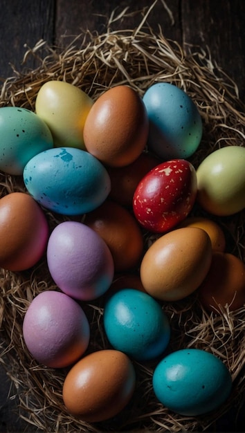 colorful easter eggs