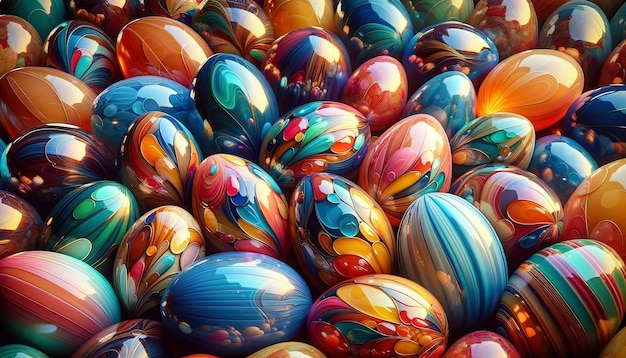 Foto uova di pasqua colorate