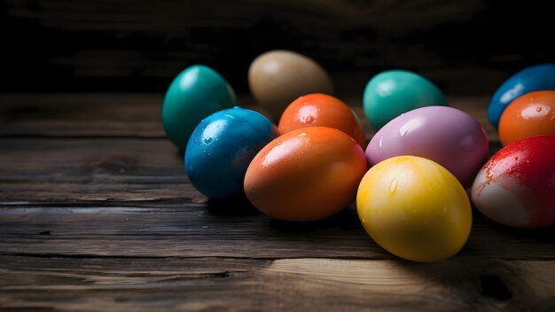 Colorful easter eggs