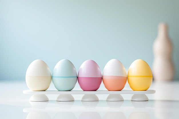 Colorful eggs Easter concept