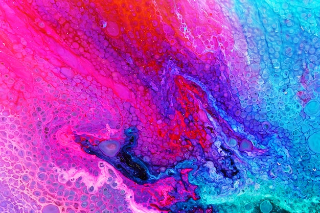 Photo colorful epoxy resin art