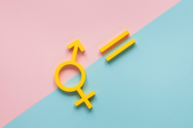 Colorful equal rights symbols concept