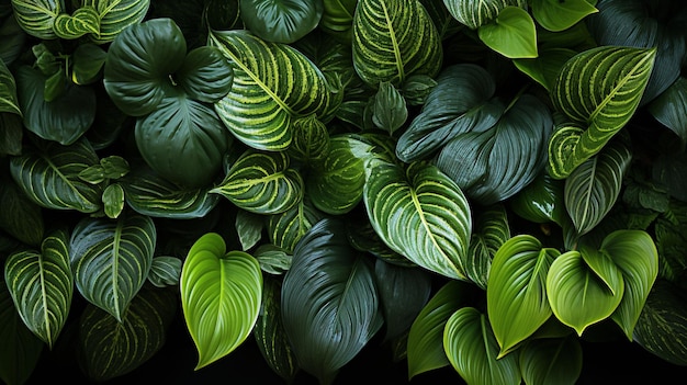 colorful exotic leaves wallpaper