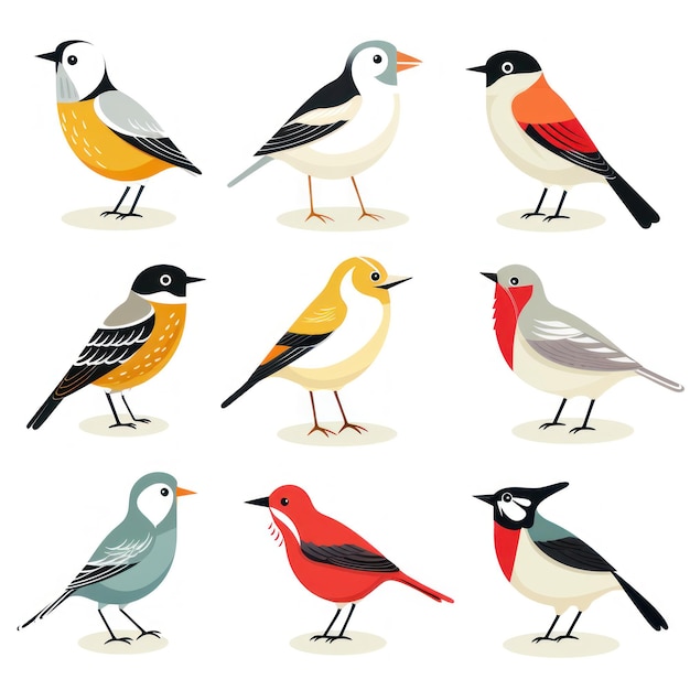 다채로운 이국적인 열대 새 들 인공지능 으로 생성