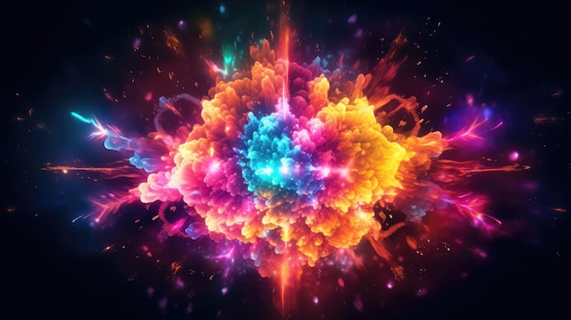 A colorful explosion of light