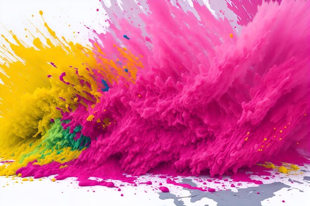 A colorful explosion of paint is shown in this image.